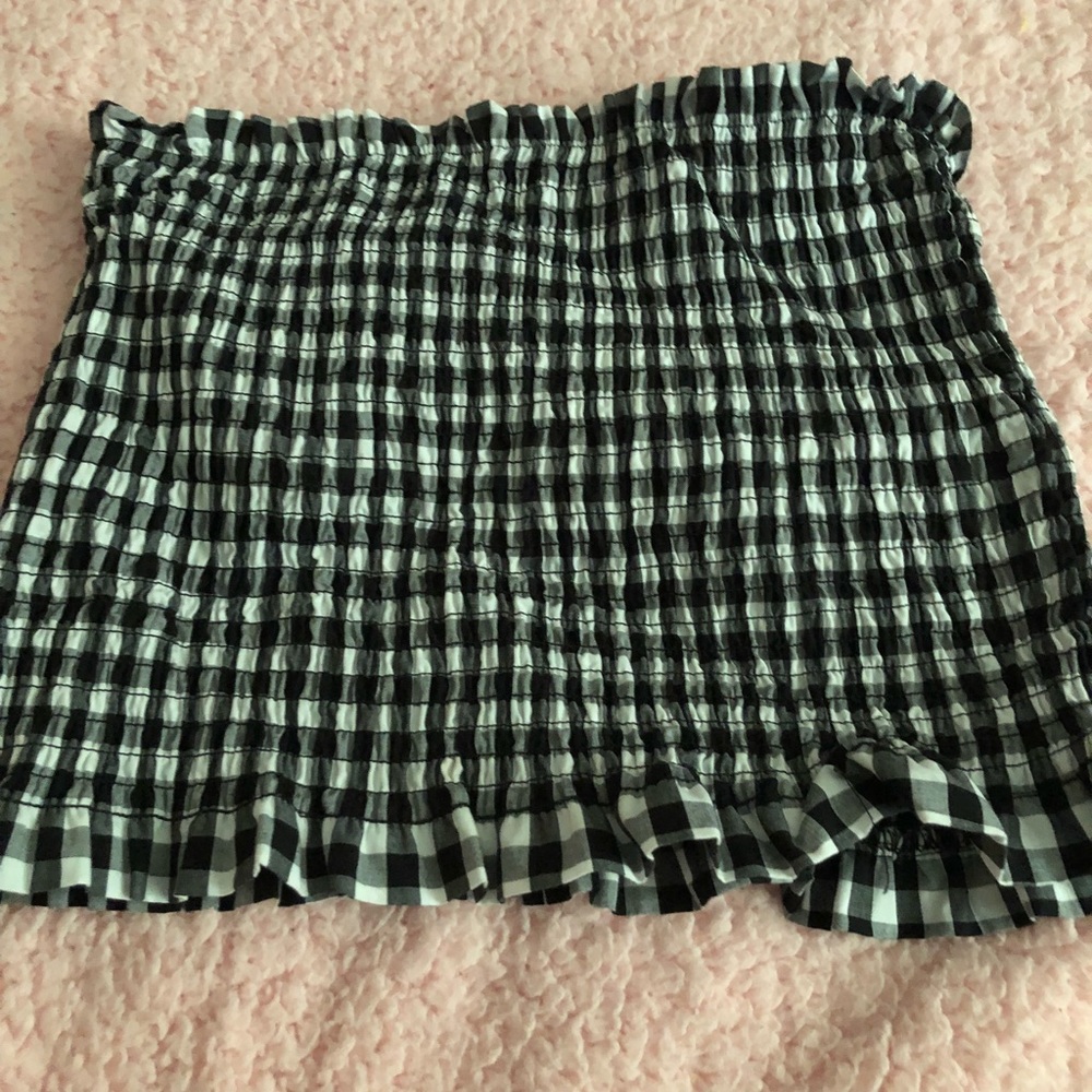 gingham tube top